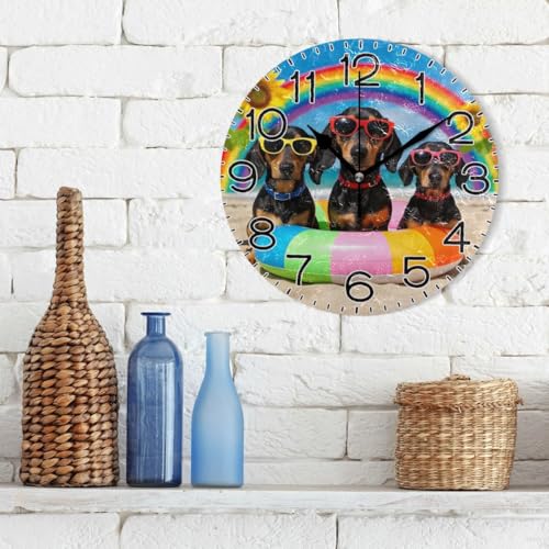 Reloj de pared analógico redondo silencioso ALAZA 25.4 cm miniatura 3