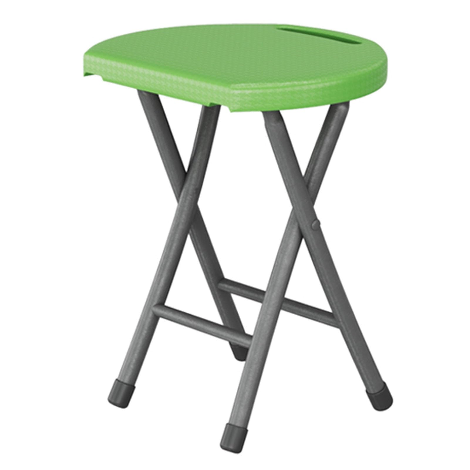 18 Inch Folding Stool, 220lbs Capacity Foldable Stool with Handle, Portable Stools for Adults, Folding Chair Outdoor/Indoor (Color : Green, Size : 46cm/18inch)