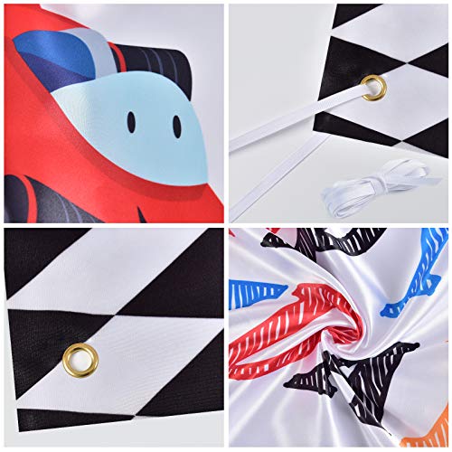 Racing Car Backdrop 73'' X 43'' - Race Car Theme Birthday Party Decorations For Boys Kids Car Party Supplies Large Wall Banner Photography Background Room Decor #TOP6