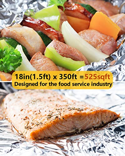 Katbite Aluminum Foil Heavy Duty 18 Inch Wide, 25 Micron Thick Strong Heavy Duty Foil Aluminum Roll Wrap For Commercial Catering thumb #7