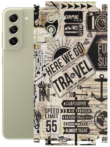Image of AtOdds - Full Body Back Screen Guard Protector Film - Lamination Wrap Skin Sticker Compatible with Samsung Galaxy S21 FE (5G) | Scratchproof Matte Finish (Explore)