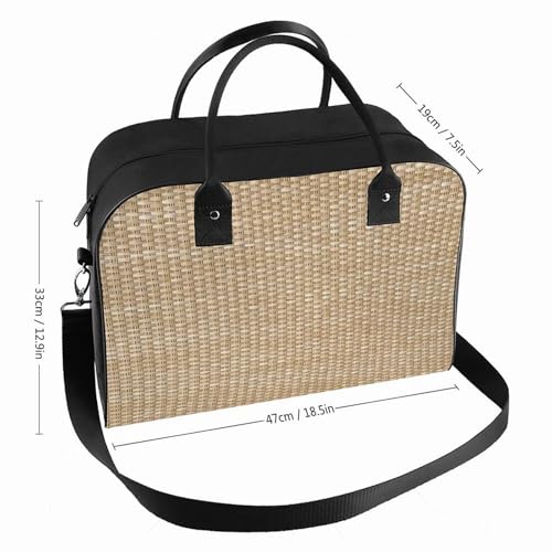 Yellow Lemons Pattern Travel Handbag with A Large Capacity Design That Can Be Reused2