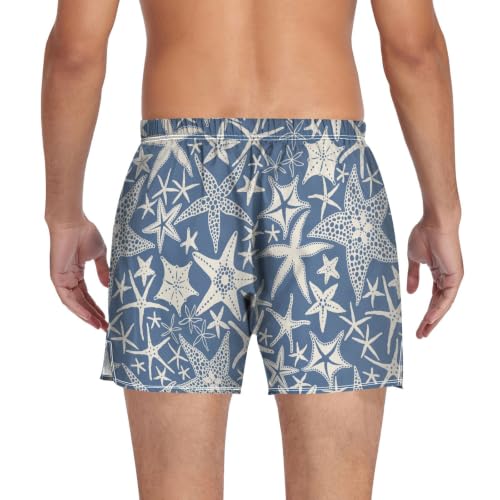 Image of Men's Boxer Shorts Cotton Loose Underwear with Button Fly