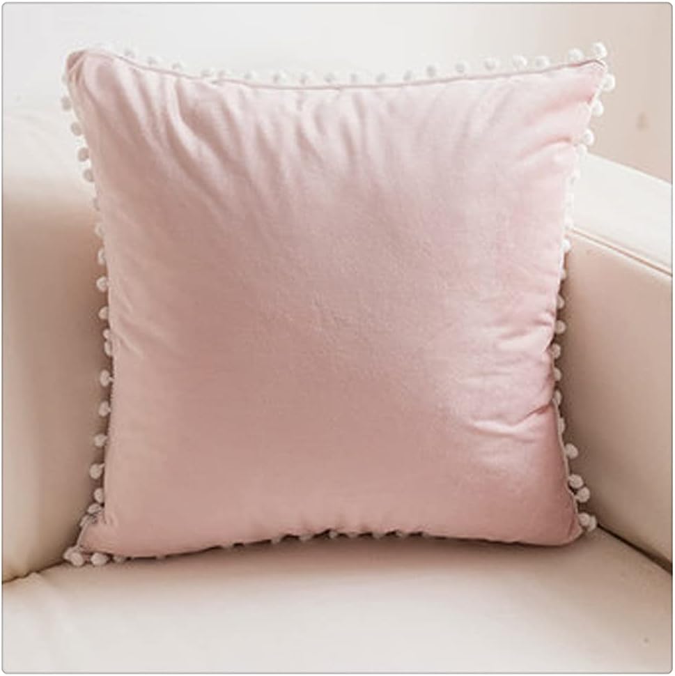 45/50cm Princess Fringes Velvet Cushion Cover Embroidered Tassel White Lace Pillowcase Lumbar Pillow
