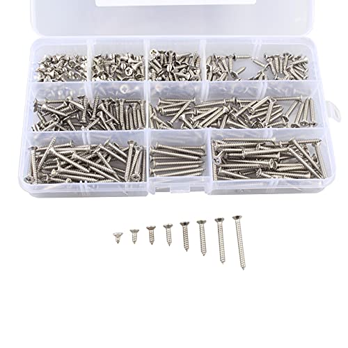 HALJIA 400PCS M3 Flat Head Self-Tapping Screws Assortment Kit - Image 3