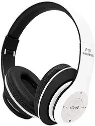 Fone De Ouvido Bluetooth 5.0 Bateria Longa Duração Sem Fio Headphone Extra Bass Dobravel Para Treino, Academia, Trabalho (Branco)
