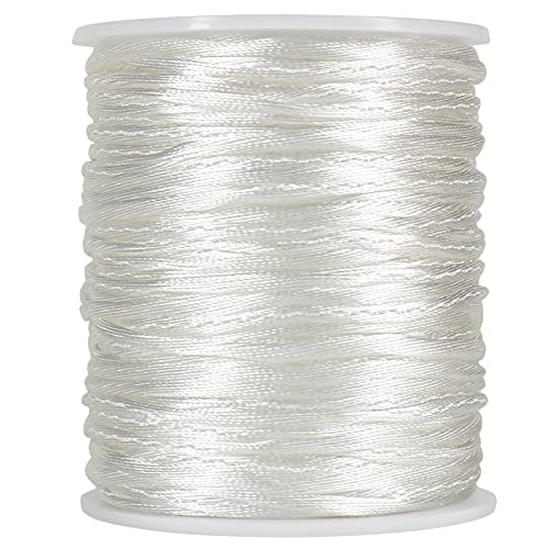 Image of Tenn Well 295ft 2mm Satin Rattail Cord Nylon White for Macrame