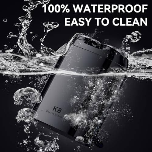 Image of ENCHEN K8 Mini Portable Electric Shaver,Stylish Hidden Blade Design,Magnetic Cutter Head,IPX7 Waterproof,Rechargeable USB Type-C Beard Razor,Suitable for Home and Travel Face Grooming,Black