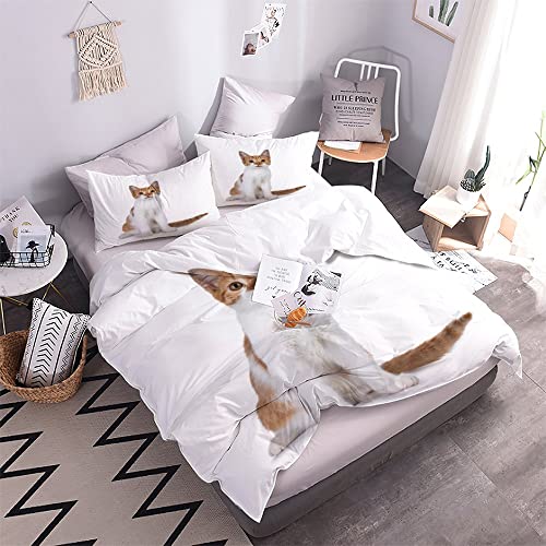 Housse de couette chat 2 personnes avec impression 3D haute définition durable - 4
