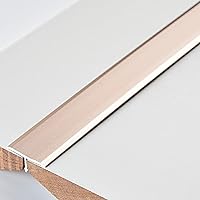 Vista 11 de Tira de transición de piso divisor de aluminio estilo T, borde adhesivo de borde de suelo, madera a azulejo, madera a vinilo, alfombra a azulejo