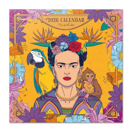 Grupo Erik Calendario 2026 pared Frida Kahlo - Almanaque pared 2026 : Planificador mensual Con espacio para Anotar, Ilustraciones y Fácil de colgar (30x30cm)