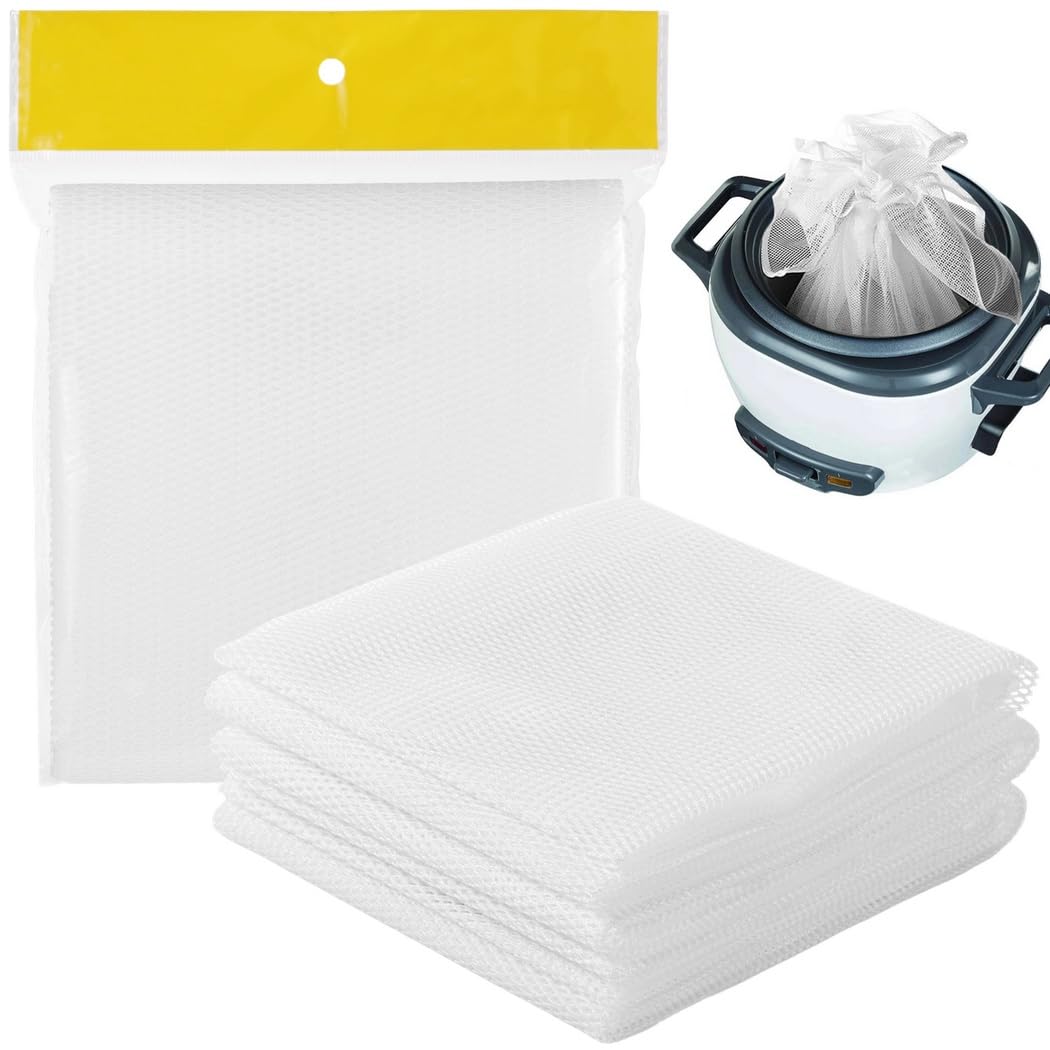 Tovaglioli a maglia fine per cuociriso, retine antiaderenti per sushi e riso, riutilizzabili, 4 reti per riso, resistenti al calore, per campeggio, ristoranti, case