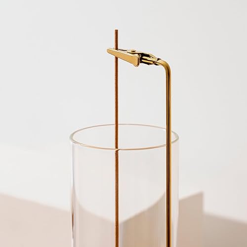 Miniatura 5 de Incense Holder for Sticks, Anti-Ash Flying Incense Burner with 30 Incense Sticks, Detachable Glass Ash Catcher (Wood, Brown)