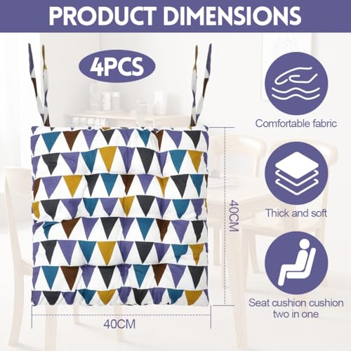 Cojines para silla de dibujos animados antideslizantes de 40x40 cm contra asientos duros 3