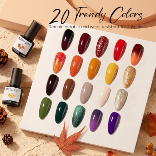 Image of modelones Gel Nail Polish Changing Glitter 20 Colors Primer Top Base Coat