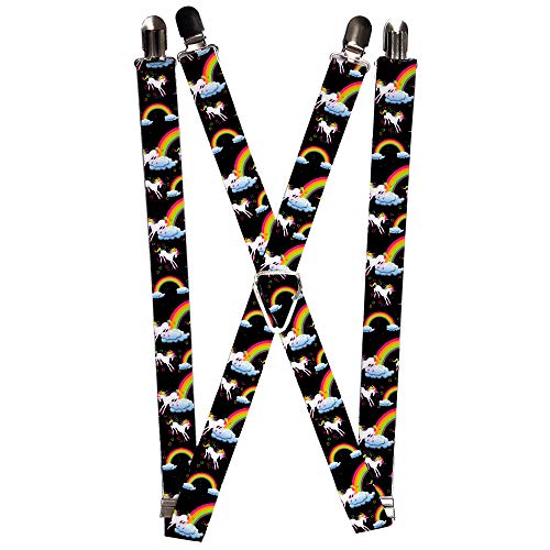 Buckle-Down Men's Suspender-Unicorns, Multicolor, One Size