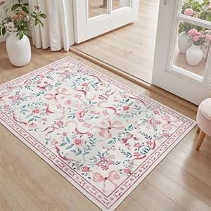 DCX Washable 2x3 Snake Rug, Beige Gothic Rug for Living Room, Soft Low Pile Carpet, Kid & Pet Friendly with Rubber Back Non Slip, Stain Resistant Rug for Bedroom Dining Room Office