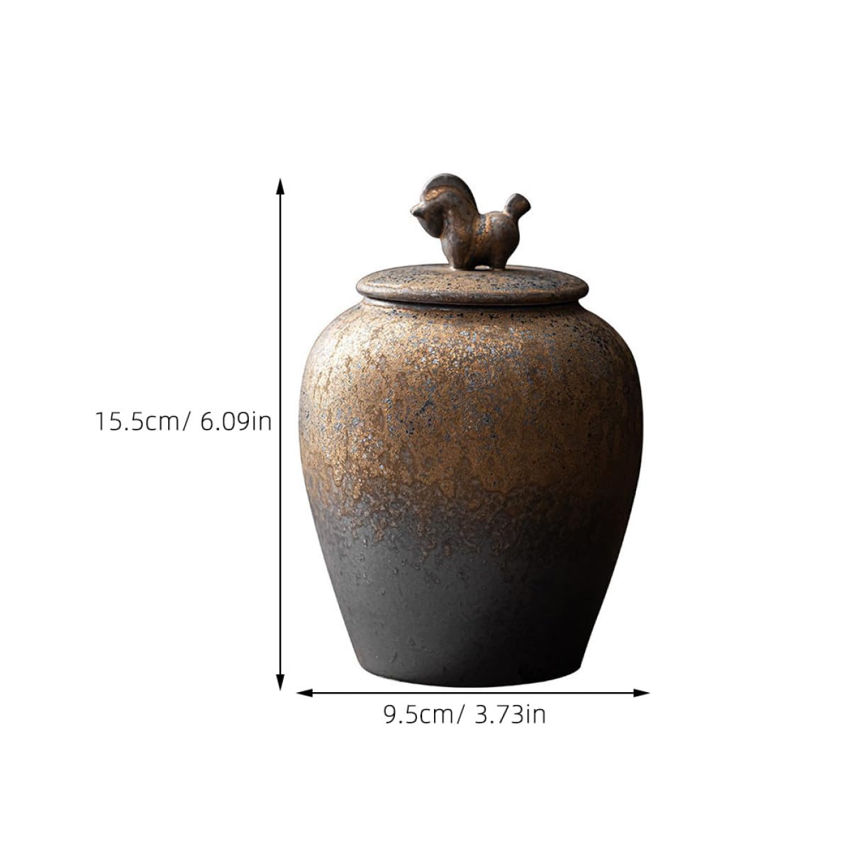 Ipetboom Tarro Estable, Diseño Elegante para Almacenar Té de Cerámica Cierre Hermético, Recipiente para Té para Uso Doméstico