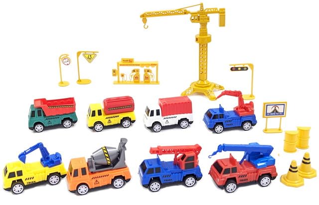 Amazon.co.jp: 建設車プレイセットDX ダンプ クレーン トラック 工事
