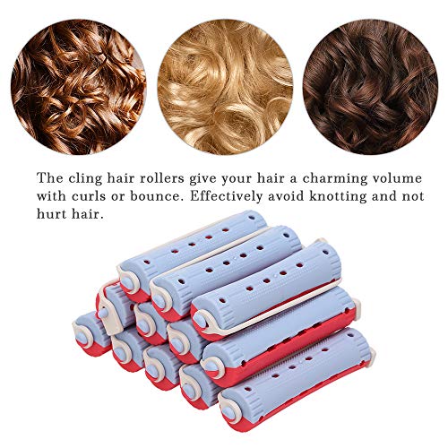 Andoer 96Pcs Perm Rods Rollers Salon Rolo de cabelo Curling Curler Elástico Grampo de cabelo para cr