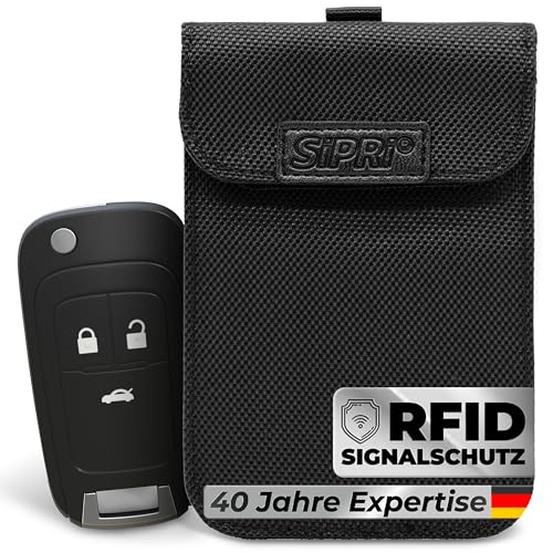 SiPRi KEYSAFE RFID Hülle Keyless Go Schutz für Autoschlüssel | RFID Blocker Tasche gegen Signal-Diebstahl | Funk Autoschlüssel Etui mit Premium Abschirmung