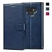 KILINO Galaxy Note 9 Wallet Case [S-Pen Fully Compatible] [Shock-Absorbent Bumper] [Card Slots] [RFID Blocking] [Kickstand] Leather Flip Case Compatible with Samsung Galaxy Note9 - Blue