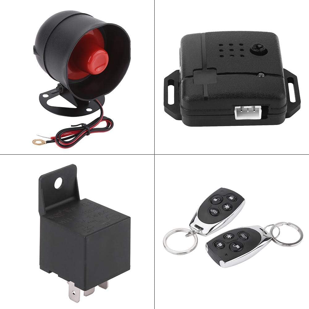 Sistema de alarma universal para coche, entrada sin llave, Bluetooth, 2 mandos a distancia, sensor de vibración, altavoz 120 dB