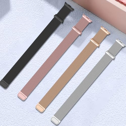Correa de malla metálica negra para Pixel Watch 45mm miniatura 7
