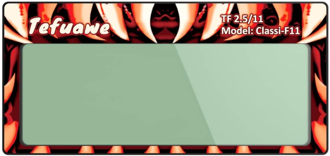 Tefuawe 2x4 1/4 Auto Darkening Welding Lens, Shade 11, Ultra Clear, Cool Blue Color for