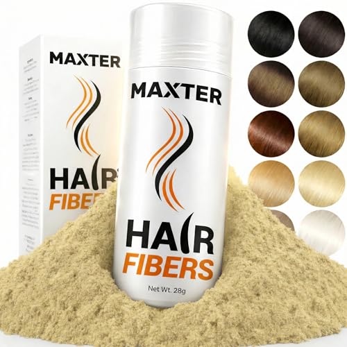 Maxter FIBRAS CAPILARES Rubio Claro - Microfibras Capilares de Algodón en Polvo 100% Natural para Disimular Calvicie y Alopecia al Instante - Fibra Capilar Hombre y Mujer - Hair Fibers