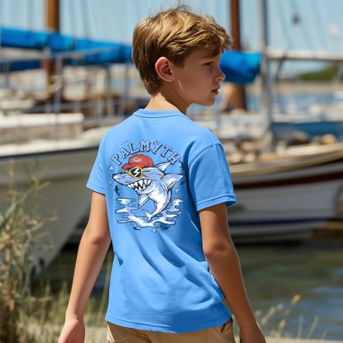 Image of Palmyth Boys Fishing Shirt Short Sleeve UPF 50+ Youth Performance T-Shirt