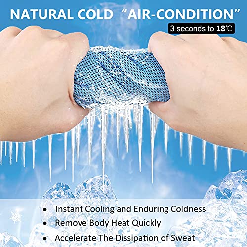 Cooling Towel 6 Pack, 36"X12" Cooling Towels For Neck And Face, Soft Microfiber Cooling Neck Wraps, Ice Sports Towel For Instant Cooling, Stay Cool For Yoga, Sport, Workout, Running, Camping, Golf #TOP2