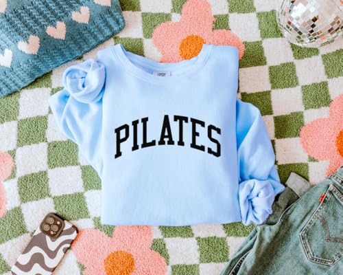 Pilates Comfort Colors Sweatshirt, Garment Dyed, Puff Design, Lightweight2