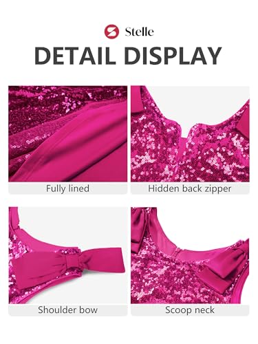 Stelle Girls Sleeveless Sequin A-Line Party Dress (Fuchsia) $14.99 + Free Shipping w/ Prime or on $35+ + 50% Off Code CWF0XBK6 Prime - image 4