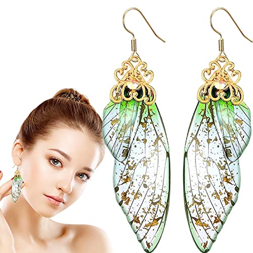 BIUDUI Boucles d'oreilles Aile de Papillon Pendantes,Boucles d'oreilles Pendantes Ailes de Papillon - Boucles d'oreilles Aile de Papillon Boucles d'oreilles Crochet Ailes de Papillon Multicolores Cover