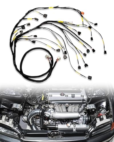 K20 K24 K-Series Tucked Engine Wiring Harness Compatible with 2002-2004 RSX Type S/Base 2001-2005 Civic Si K-Swap Integra CRX EK EG EP3 Type S/K24 Swap Replaces 500167639