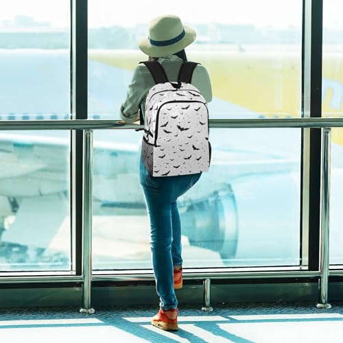 AIXIWAWA Lightweight Hiking Backpacks Bats Pattern Print, Foldable Waterproof Daypack for Commute Travel3