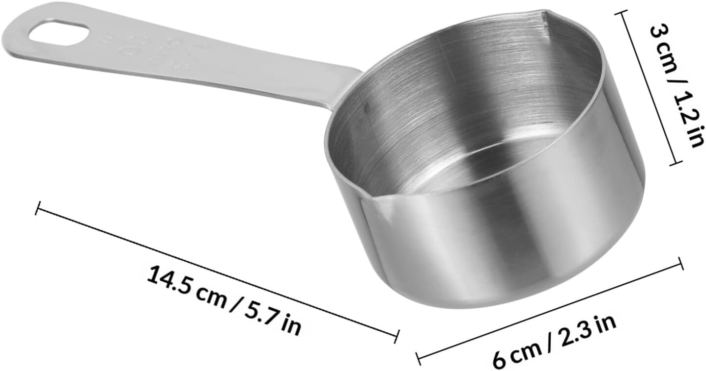 Stainless Steel Sauce Spoon 80ml Mini Measuring Non-stick Cooking Tool for Household Kitchen and Butter Warmer