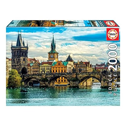 Educa - Genuine Puzzles, Puzzle 2.000 piezas, Vistas de Praga, (18504)