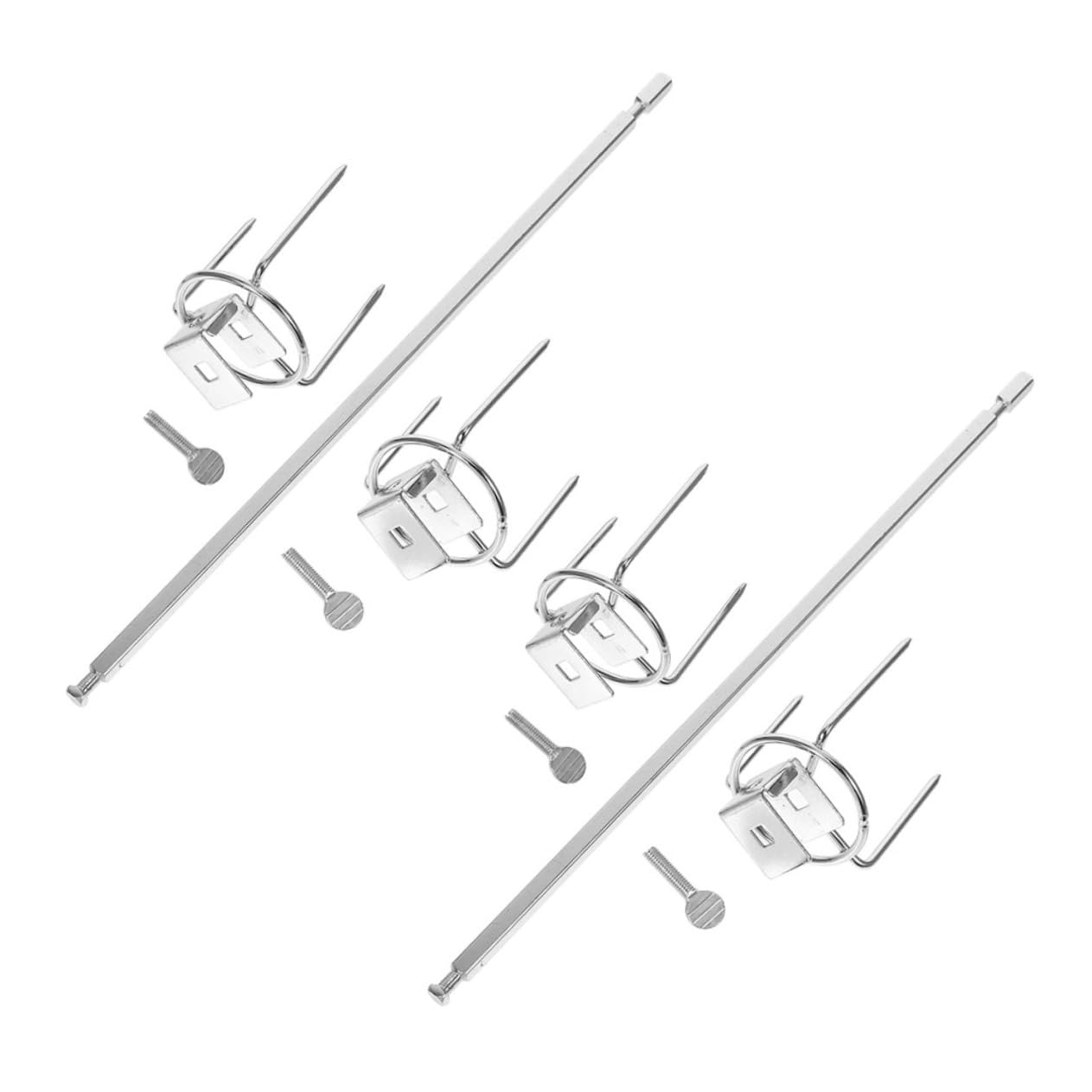 ifundom 2set Rotating Stainless Steel Chicken Forks for Oven Bbq Easy to Rotating Forks for Turkey and Chicken for Air Fryer and Camping Cooking