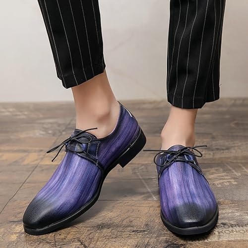 Men's Lace-up Dress Shoes Lightweight Casual Oxford Shoes Fashion Retro British Style Formal Shoes3