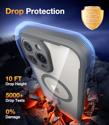 image for Diaclara Designed for iPhone 16 Pro Case, Full Body Rugged with Touch 
