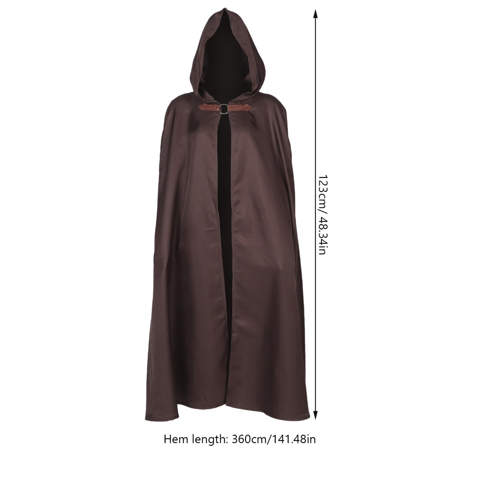 Cape Médiévale à Capuche pour Halloween Ambiance Halloween Homme en Tissu