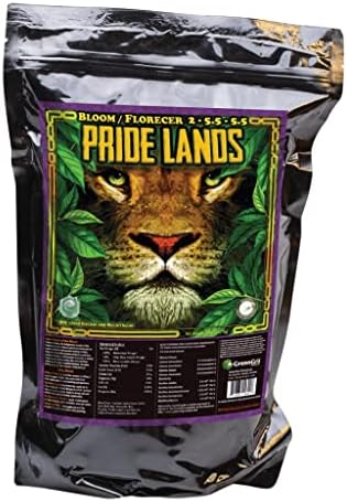 Pride Lands Premium Organic Bloom Fertilizer with NO Fillers, Bigger Buds and Flowers, Brighter Plants with Our Complete Bloom Nutrients, Recharge Soil and Boost Growth with Optimal Blend of NPK, 5 lb