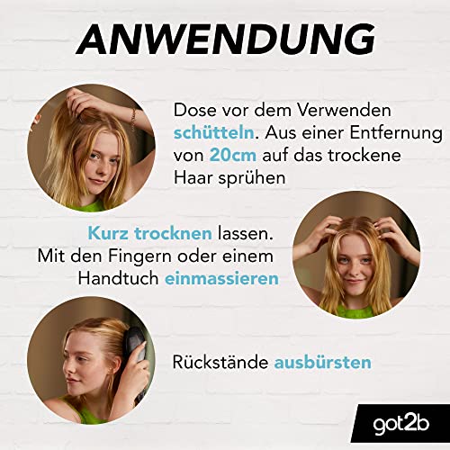 Foto von got2b Trockenshampoo Trockenwäsche Extra Volumen (200 ml), Dry Shampoo mit Sofort-Frische-Effekt & Volumen-Boost, Trockenshampoo ohne Rückstände, mit bis zu 48 h Duft