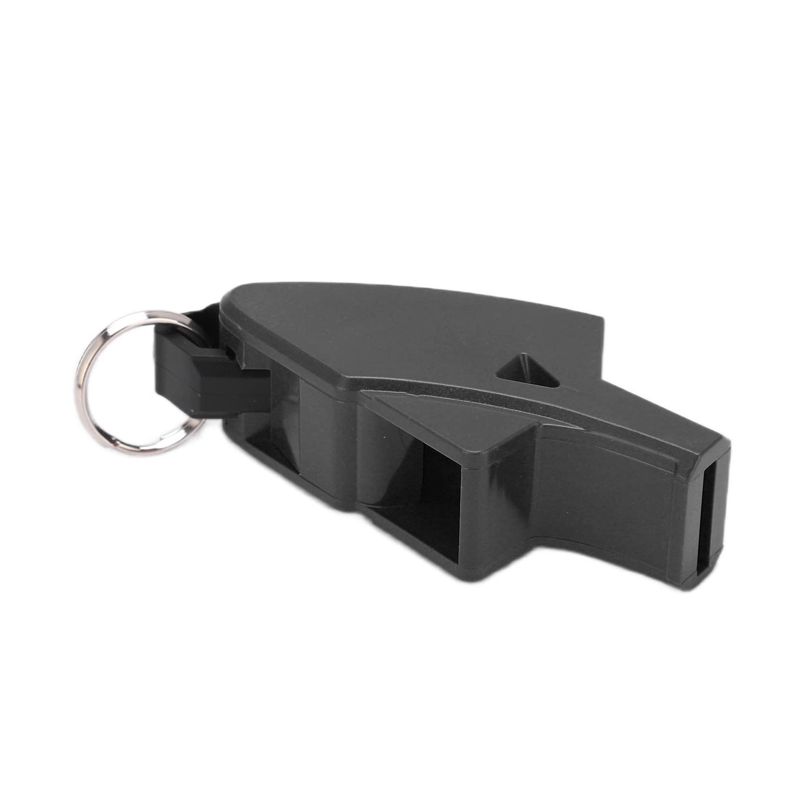 Outdoor Gun with 2 Finger Clamps, Sports Viewers Portable Survival Whistle for Outdoor Activities, Plastic Materials (Black)