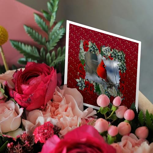 Cartes de vœux cardinal de Noël haut de gamme aux détails soignés - 3