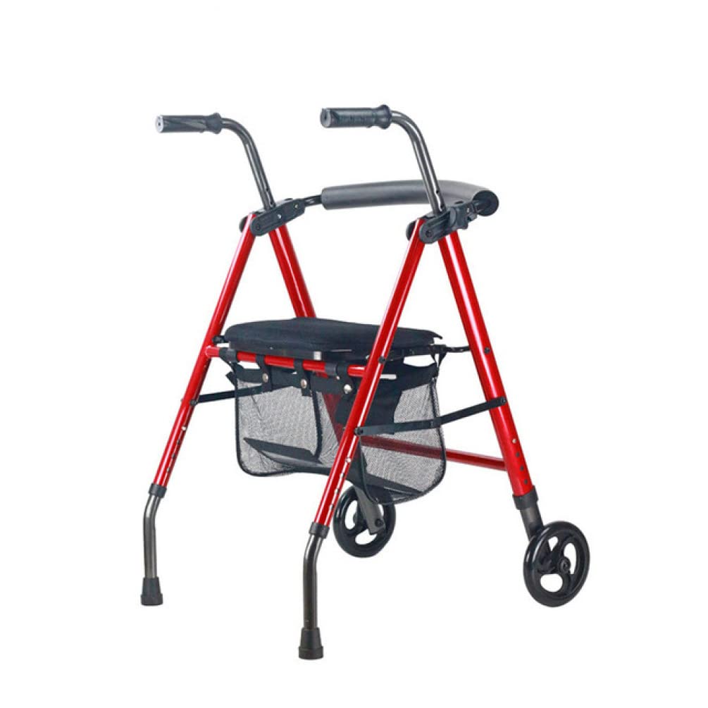 NOBRIM Walkers składane łożysko nośne ze stopu aluminium regulacja wysokości chodzik dla seniorów rehabilitacyjny wózek na zakupy