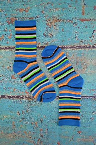 Boys 6 Pack Quarter Crew Length Casual Patterned Socks | Multipack | Colourful4