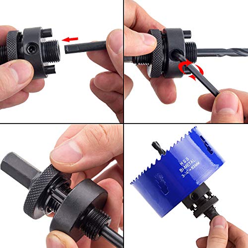 Laniakea 3-1/4-Inch Bi-Metal Hole Saw 83Mm M42 Annular Hole Cutter Hss Variable Tooth Pitch Holesaw Set With Arbor Blue For Home Diyer #TOP2